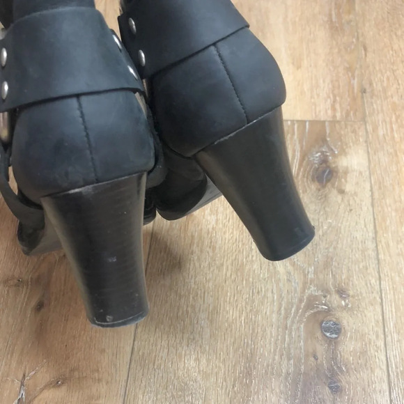 Michael Michael Kors Black Square Toe Boots Size 5 - Picture 8 of 9